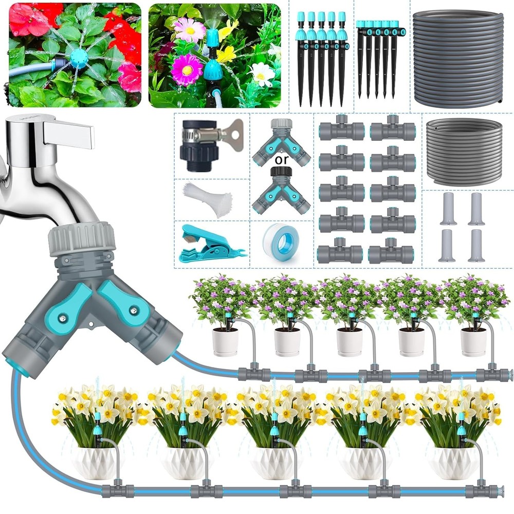 DIY Garden Irrigation System - Quick Connect Water Saving Kit for Balcony/Lawn