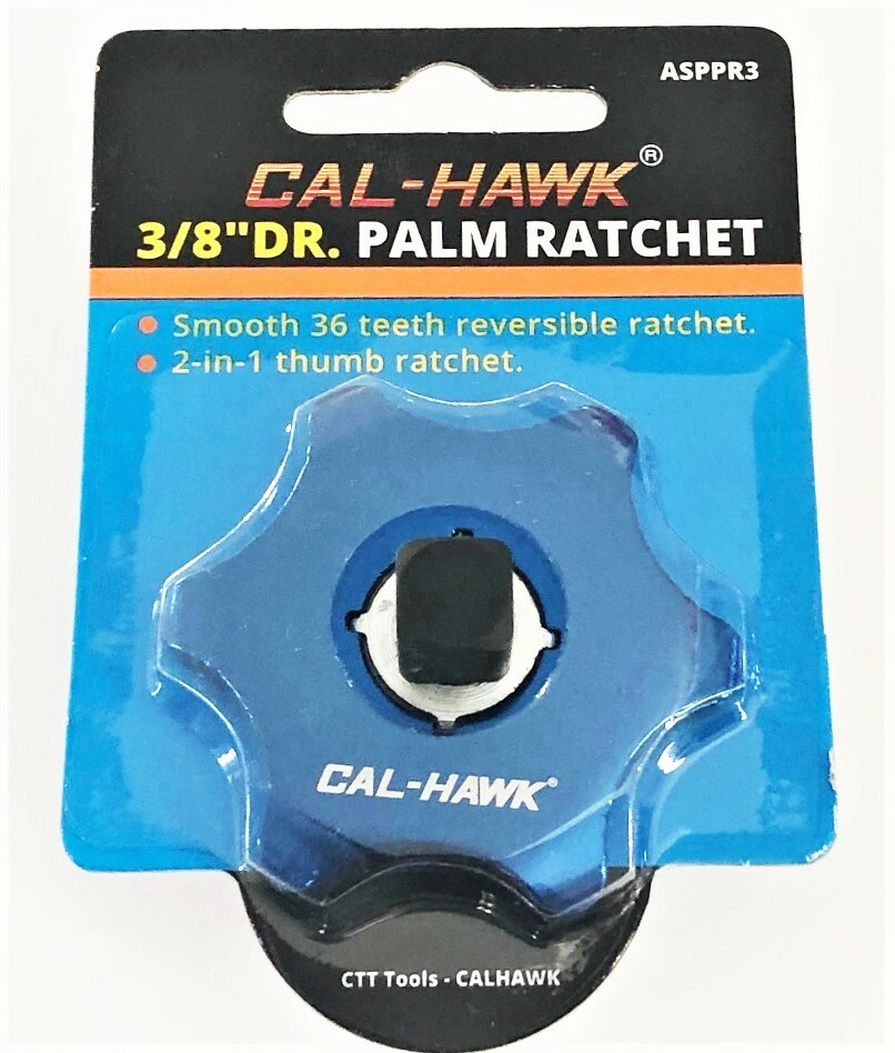CAL-HAWK PROFESSIONAL 3/8" DRIVE PALM RATCHET 2 IN 1 36 FINE TOOTH ASPPR3 gallery