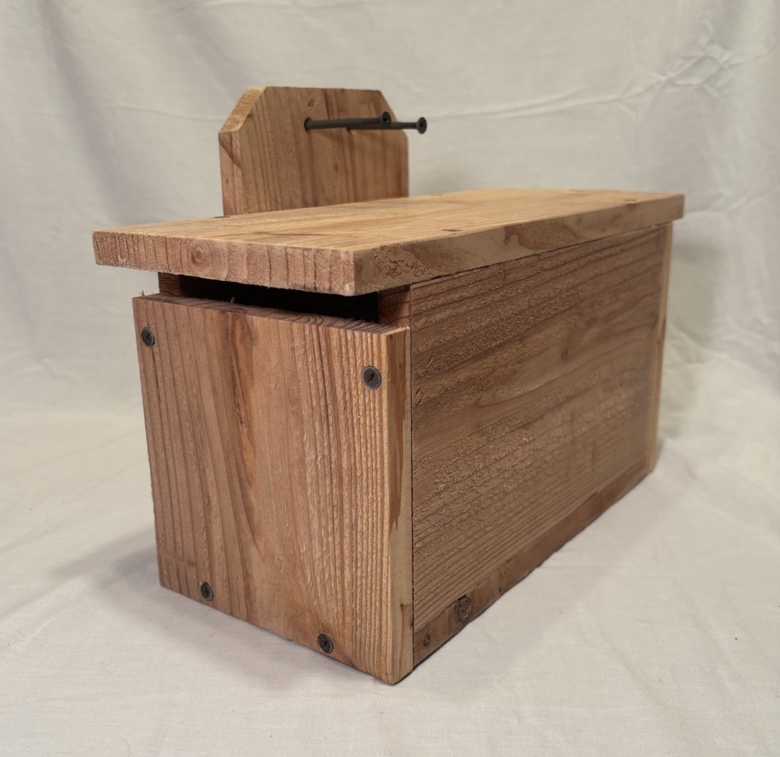 Solid Cedar Backyard Squirrel House Nesting Box - Wooden Wildlife Box- Large gallery