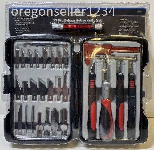 33pc Deluxe Craft HOBBY KNIFE Set w/ Precision Cutting Blades & More gallery