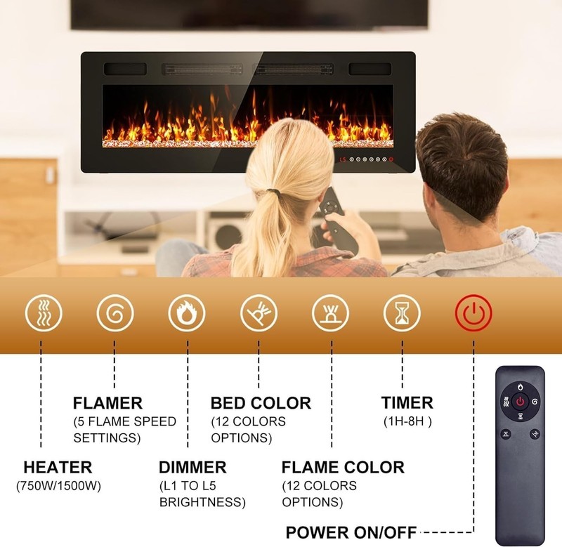 Universal Infrared Remote for Electric Fireplaces - No Programming Required gallery