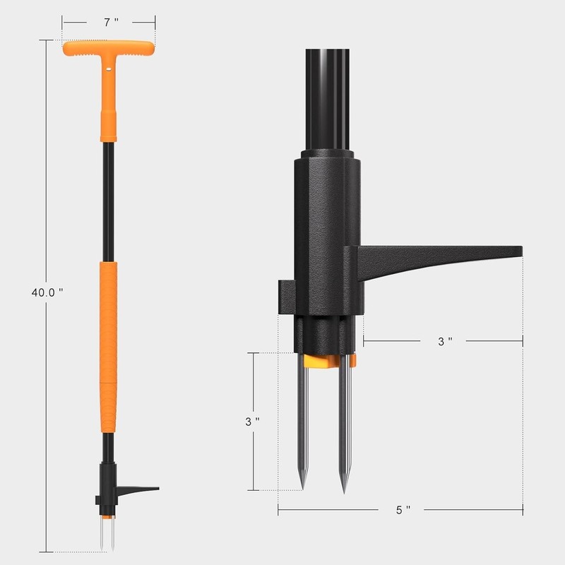 Weed Puller Tool, Fully Stand Up Weeding Tool With 3 Claws - Zero Bending and... gallery