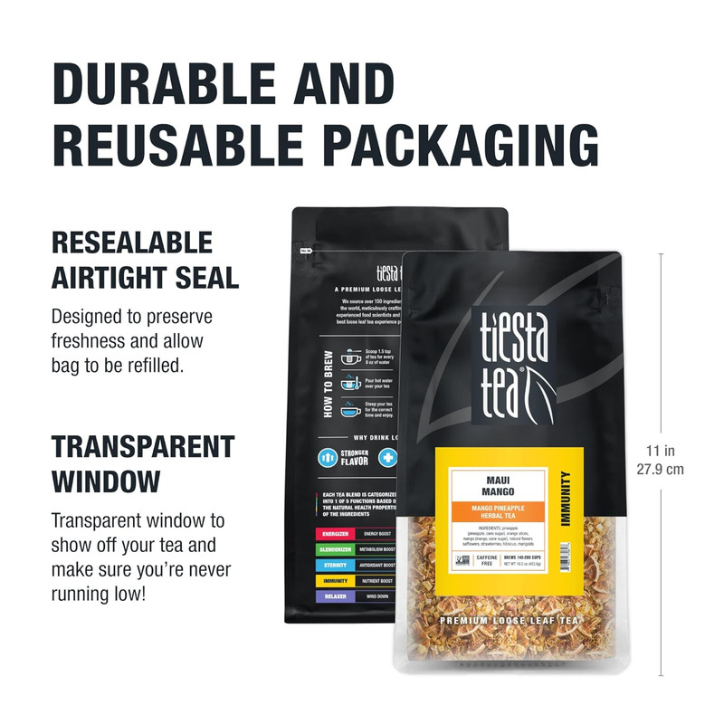 Maui Mango | Loose Leaf | Mango Pineapple Herbal Tea | Premium Non-Caffeinate... gallery