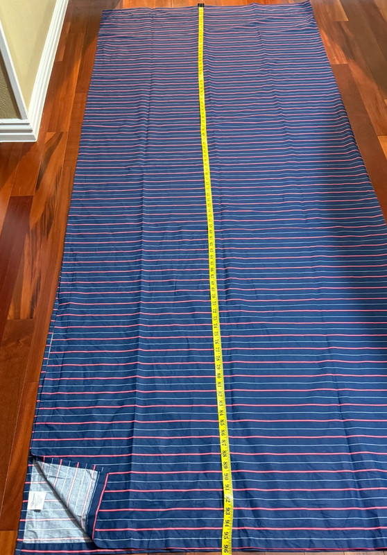 Ruvanti 100% Cotton Full Flat Fitted Deep Pockets Navy Red White Stripe gallery