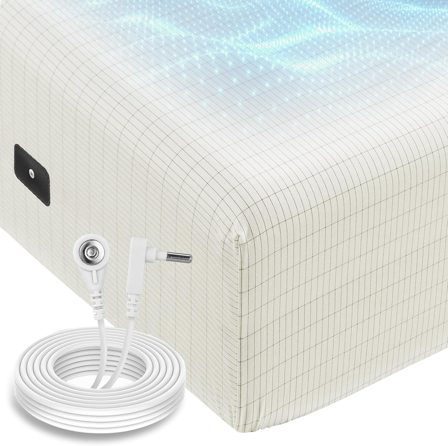 King Grounding Sheets with Deep Pockets - Cotton & Silver Fiber for Better Sleep gallery