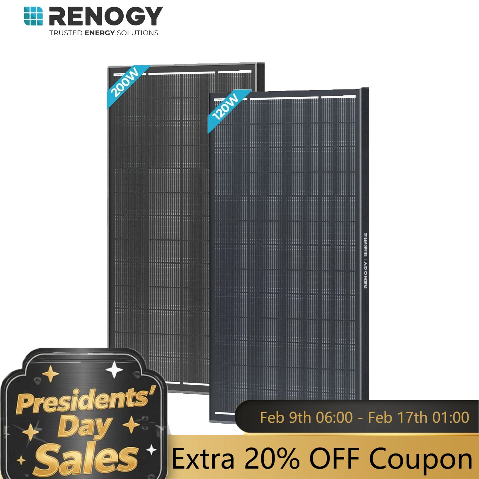 Renogy ShadowFlux N-Type Solar Panel Anti-shading 25% High-Efficiency For Home gallery
