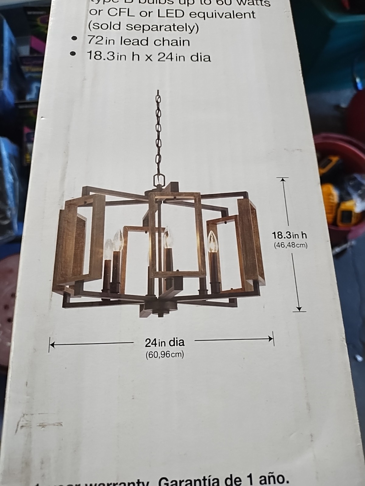 Home Decorators Collection Zurich 6-Light Chandelier 18.3h x 24 Dia New In Box gallery