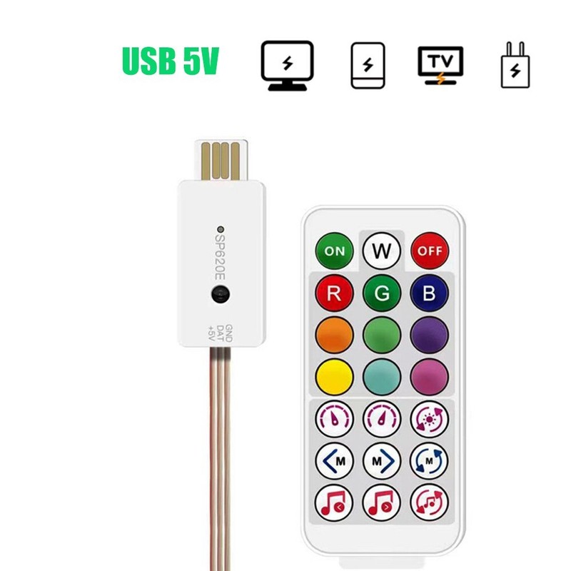 Bluetooth-Compatible APP USB 5V LED Controller For WS2812b IC pixel led Strip gallery