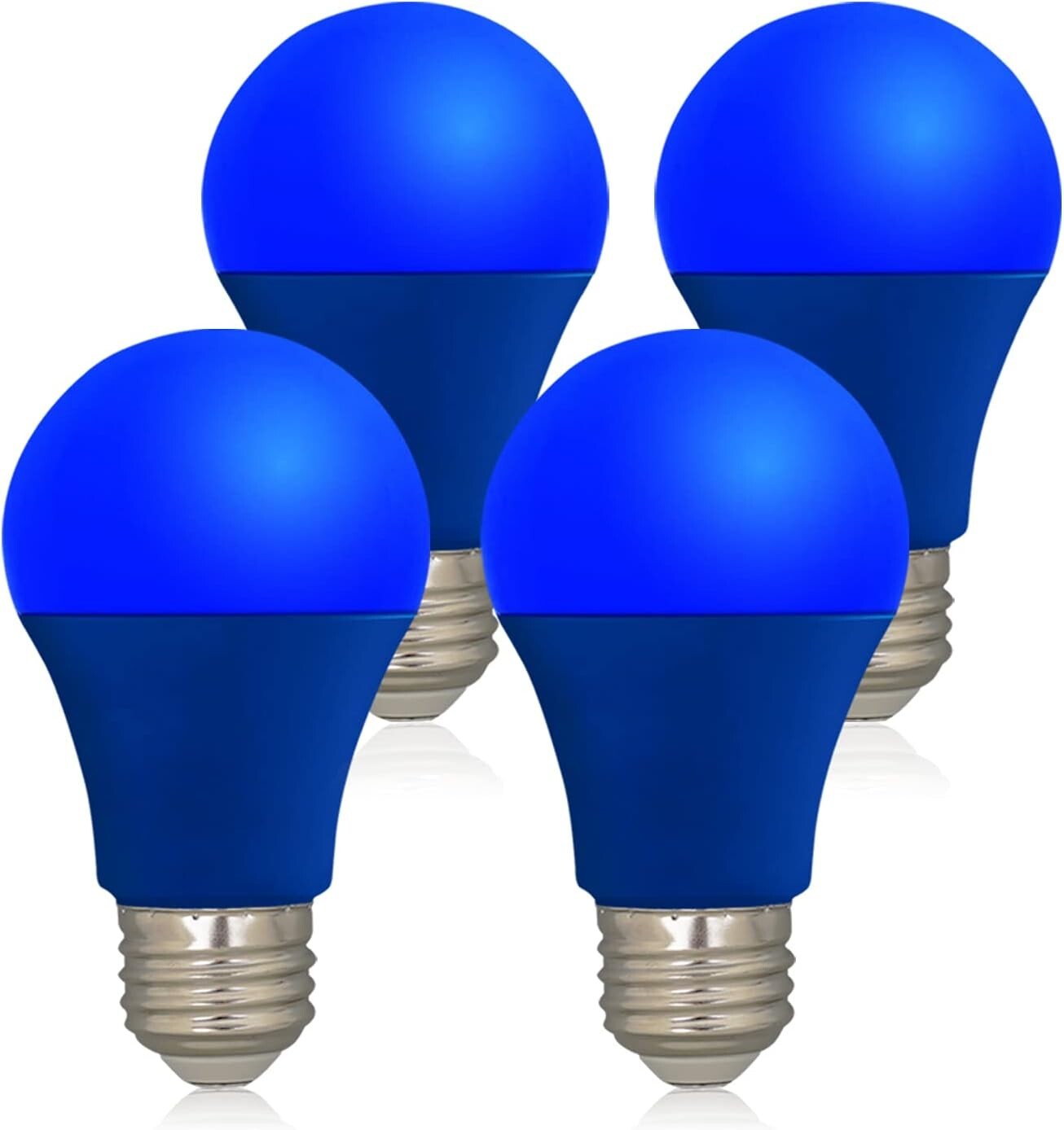 LED Blue Color Light Bulb A19 E26 Base Blue Bulbs 9W 60W Equivalent Blue 2/4 Pcs gallery
