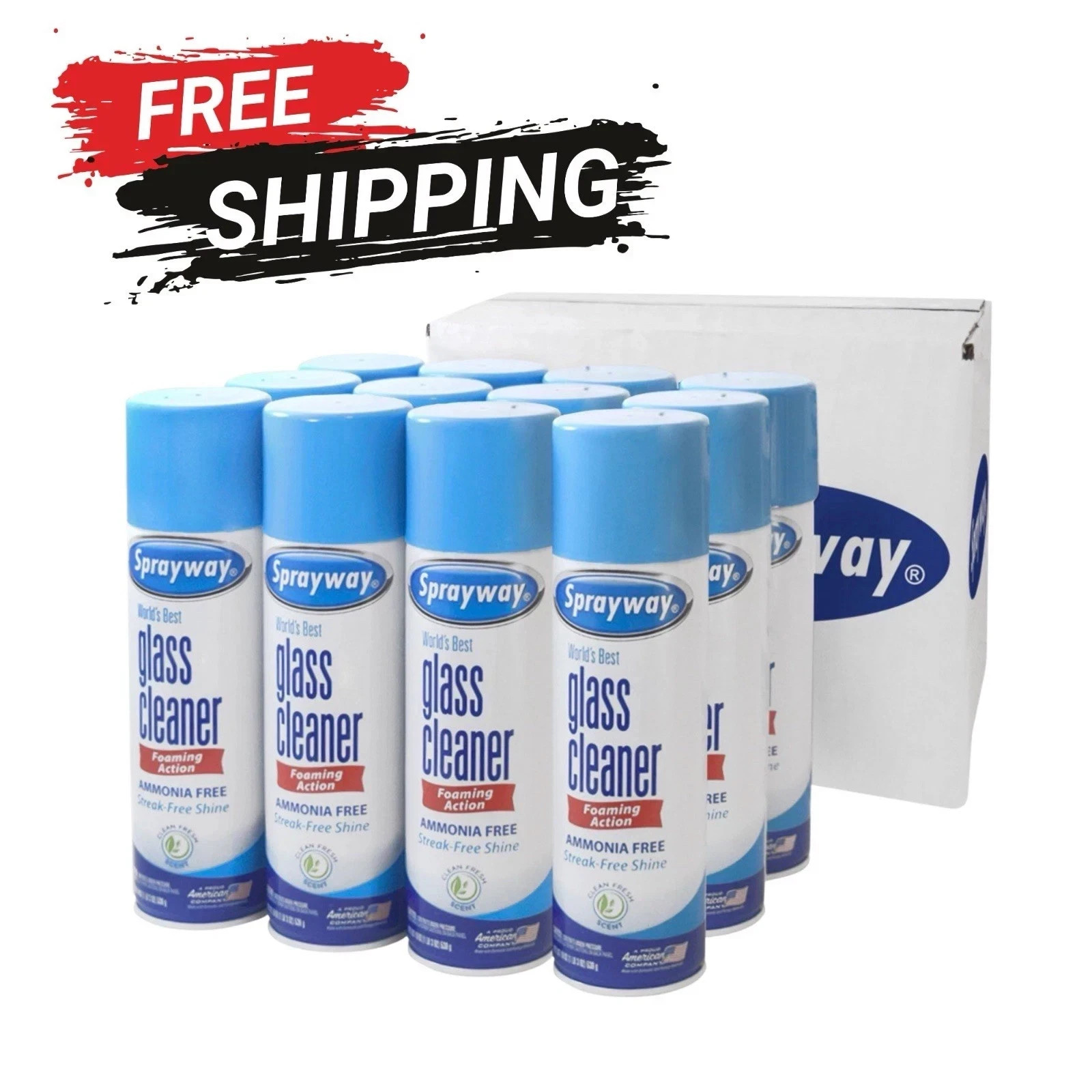 12 Pack Sprayway Glass Cleaner, 19oz FREE FAST SHIPPING gallery