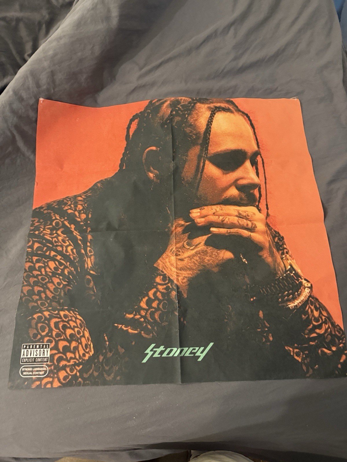 Post Malone Music Poster Print, Vertical Paper, Orange Black Green gallery