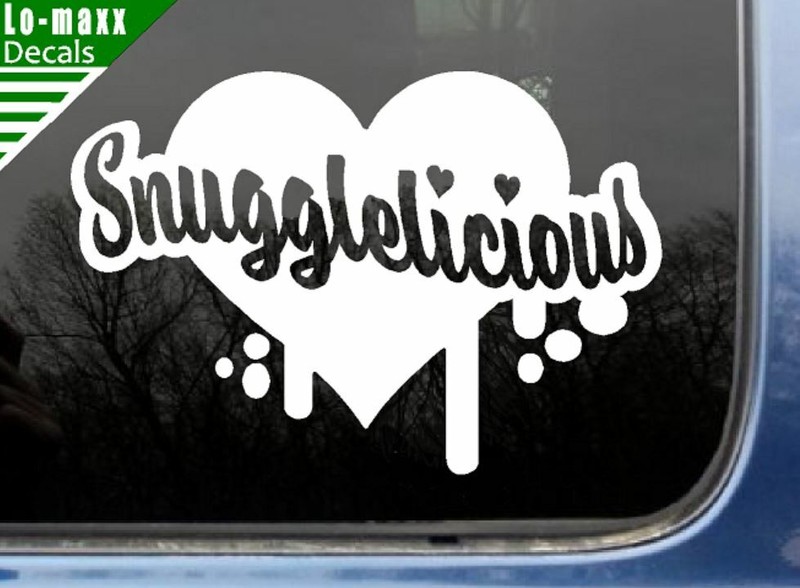 Snugglelicious Cute Custom Design Art Various Sizes & Colors Die Cut Vinyl Decal gallery