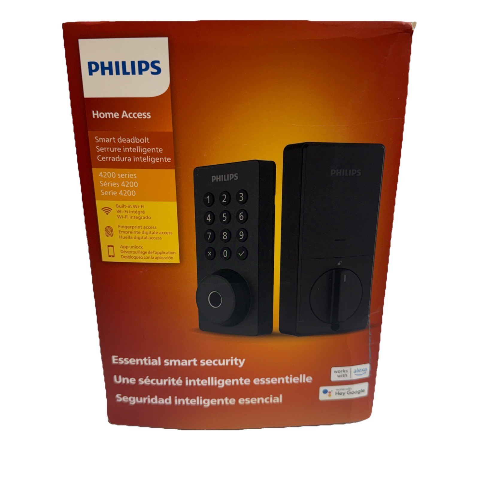 Phillips Home Access Smart Deadbolt 4200 Series Smart Lock - Matte black gallery