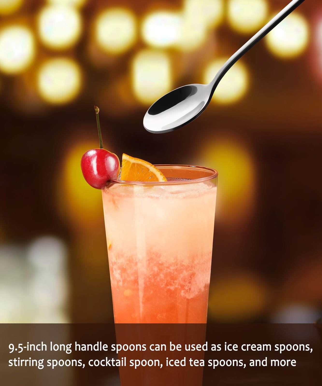9.5-Inch Long Handle Spoon, Ice Tea Spoons, Ice Cream Spoon, Long Coffee Spoons gallery