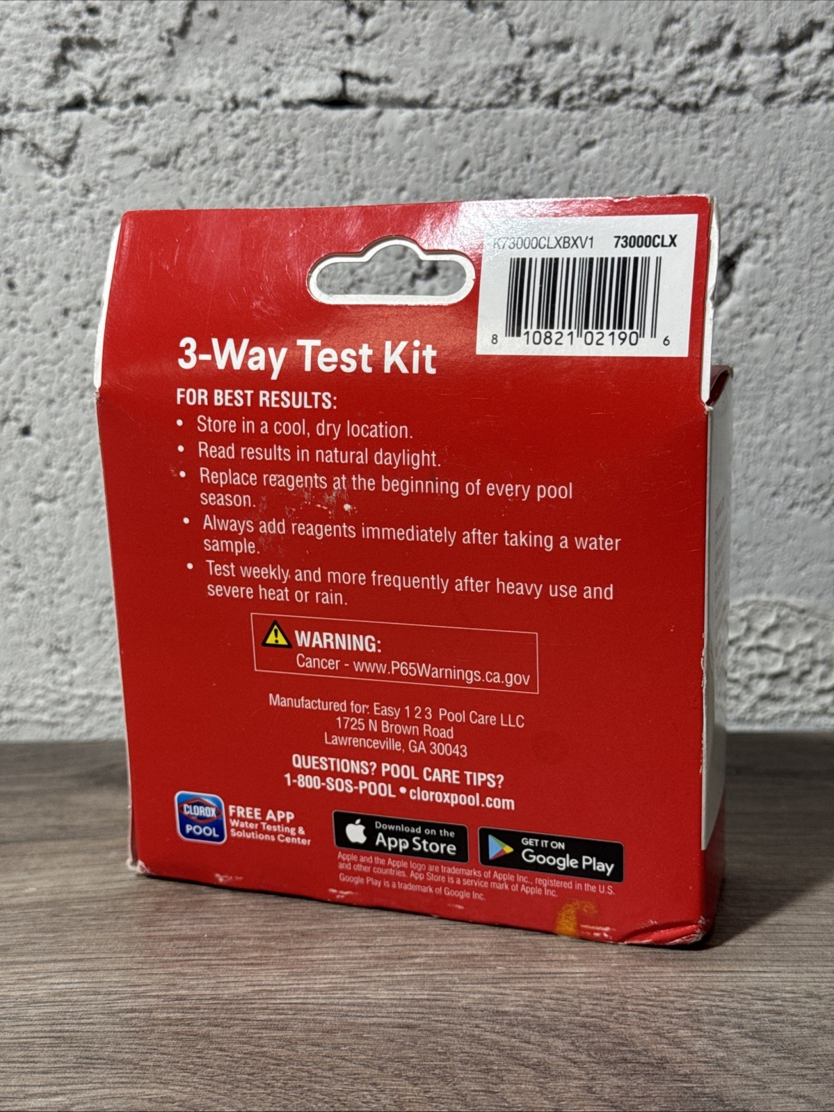 Clorox Pool & Spa 3 Way Test Kit Water Tests for pH Chlorine Bromine EXP 6/2025 gallery