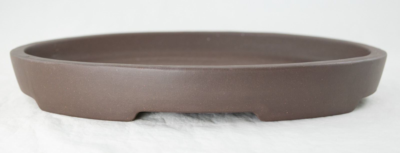 Oval Zisha Suiban Tray for Bonsai Tree, Bonseki, and Suiseki Rock 9"X 6"X 1.25" gallery