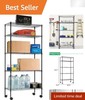 Modern Black 5-Tier Wire Storage Rack 14x30x60 - NSF Certified & Easy Assembly gallery