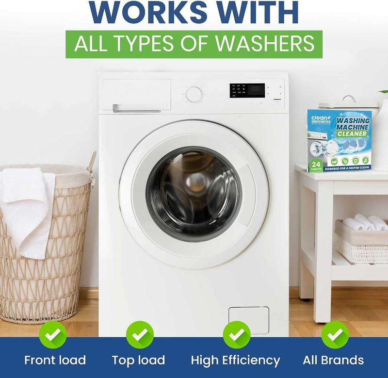 Washing Machine Cleaner Tablets - 24 Pack for a 12 Supply. Formulated for gallery