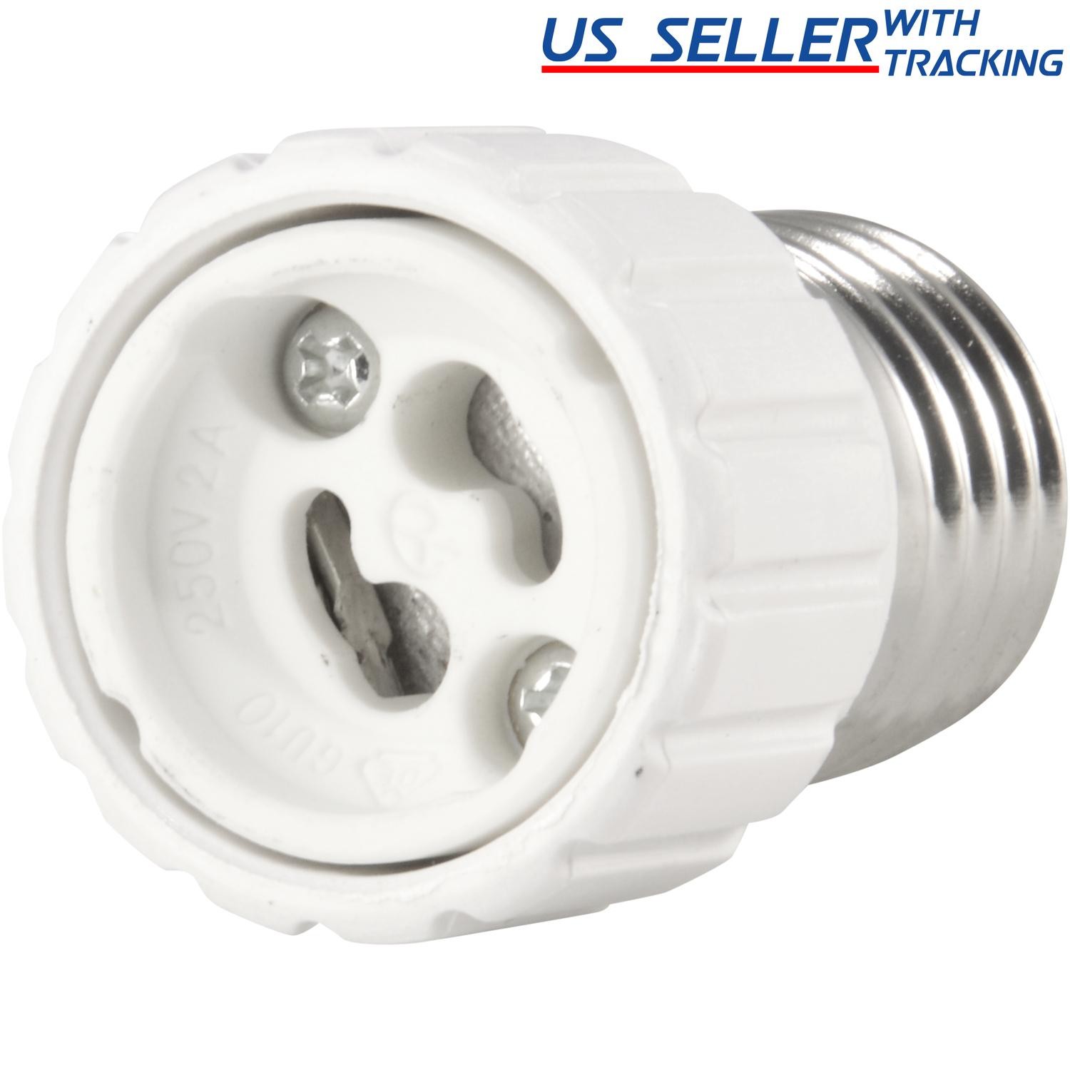Light Bulb Socket Adapter Standard US E26 Medium Base to GU10 GU-10 gallery