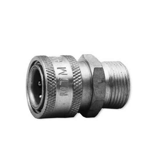 MTM Hydro - 24.5021 - COUPLER STAINLESS STEEL 3/8 Quick Connect X M22 Male 14mm gallery
