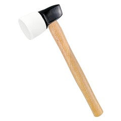 White Rubber Flooring Mallet with Replaceable Head,Non-Marring Head, Wood Han…