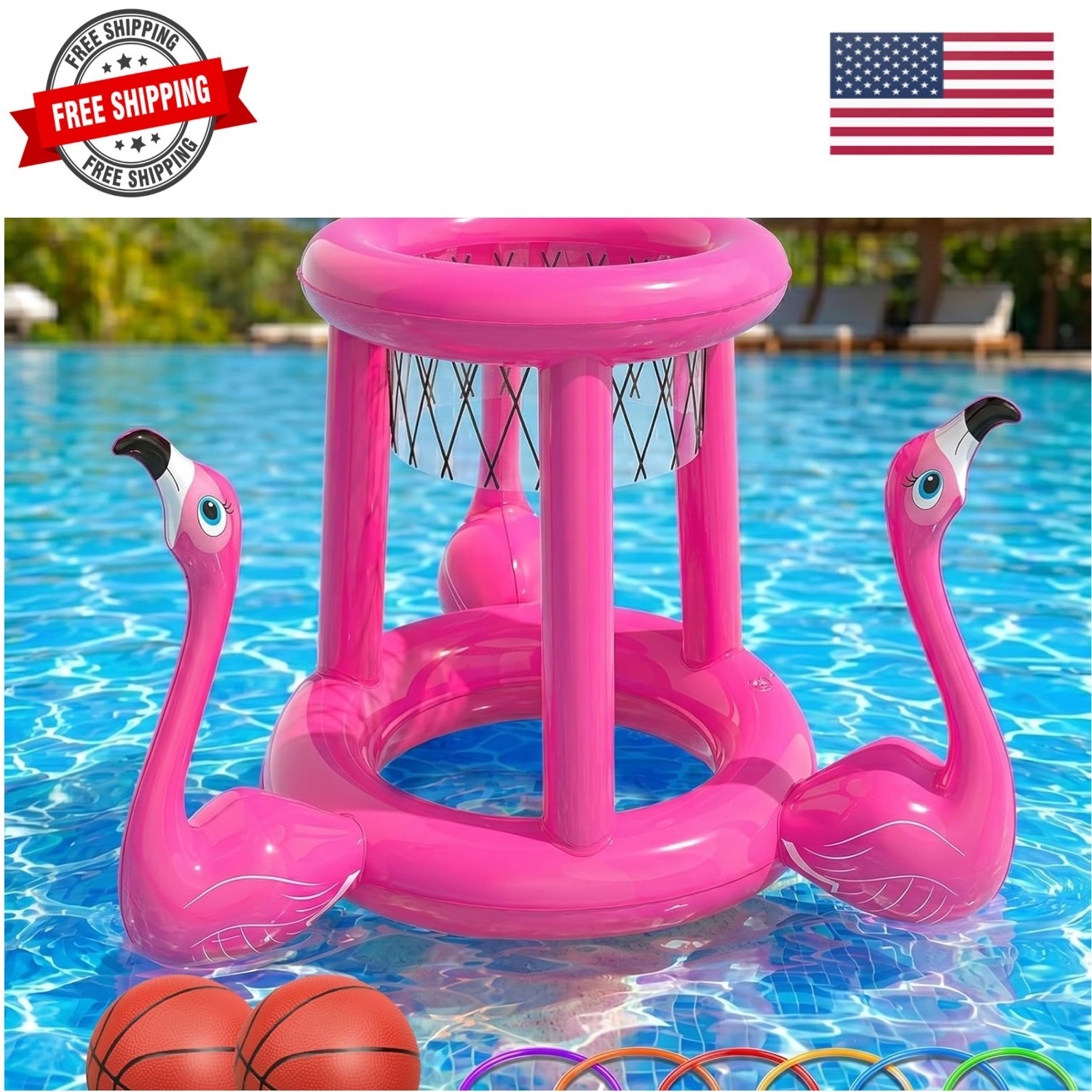Pool Toys Pool Floats Pool Games for Kids Adult, Inflatable Pool Basketball H... gallery