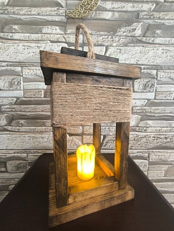 Handmade decorative lantern table lamp battery powered Multicolor 15cm*15cm*20cm gallery