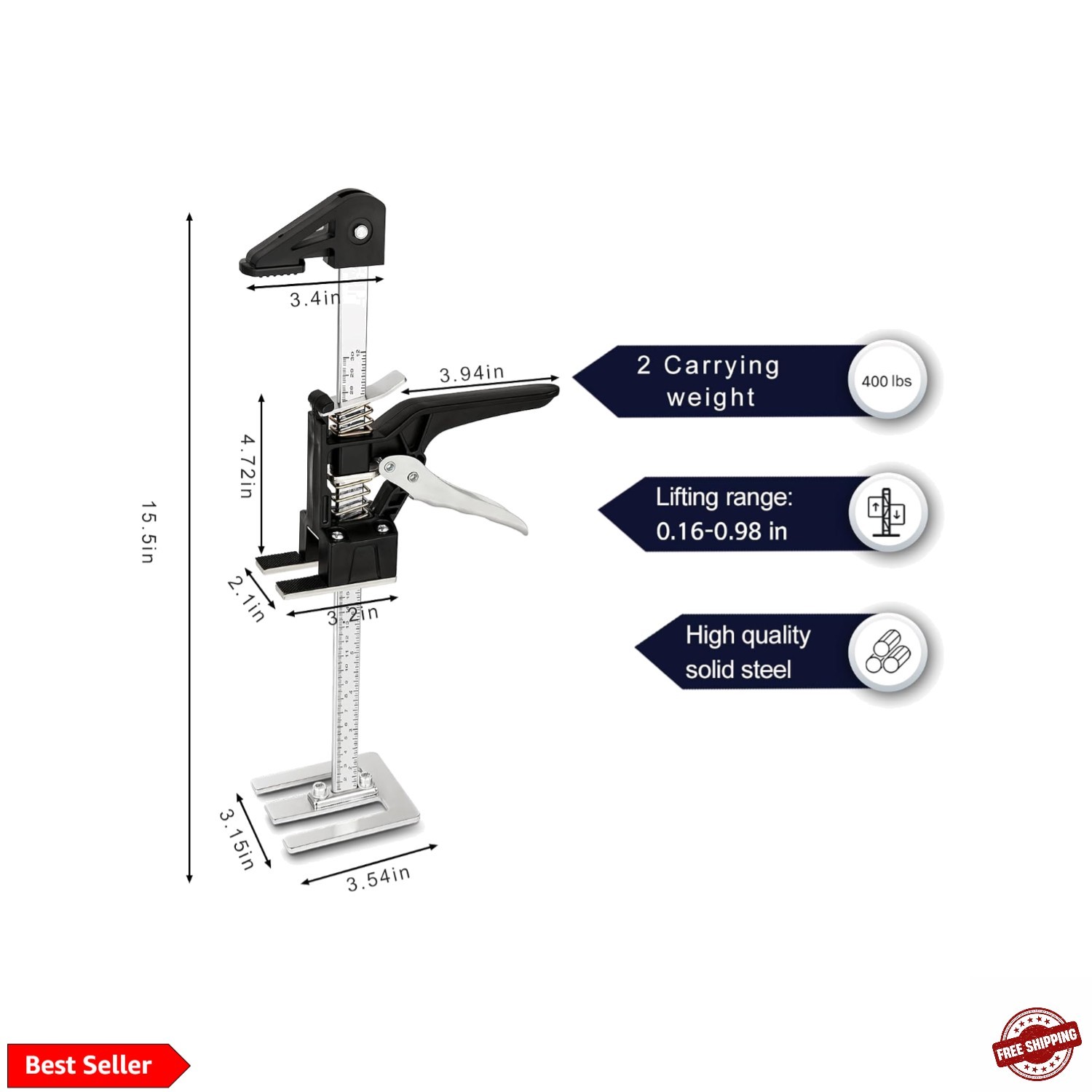 Labor Saving Arm Jack 2 Pack,15.5 Inch Multifunctional Furniture Lifter Jacks... gallery