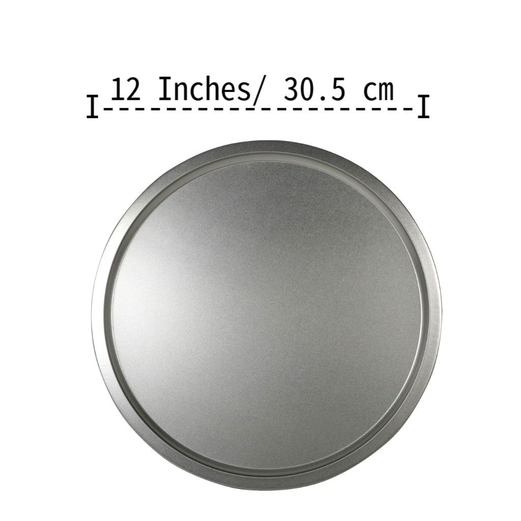 3 PCS 12 Inch Stainless Steel Round Pizza Pan Large Pizza Tray Baking Dishwasher gallery