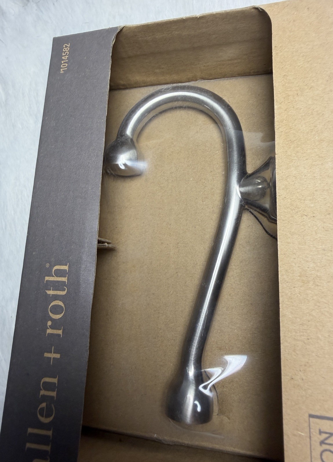 Allen + Roth Jordon Double Robe Hook Brushed Nickel Towel Hook 1014582 New gallery