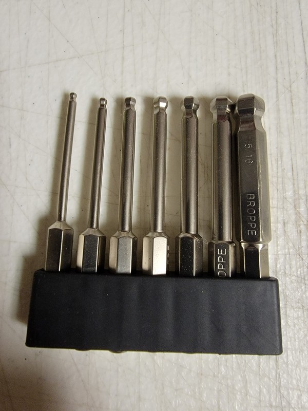 7Pcs SAE Ball End Hex Screwdriver Bit Set Magnetic Ball Head Allen Bits 5/64-5/1 gallery