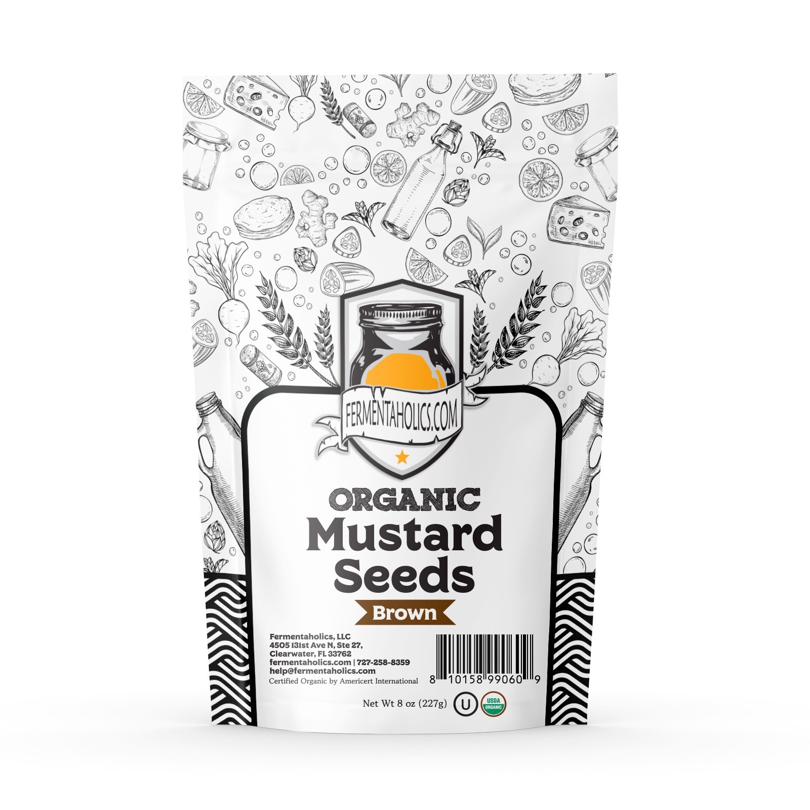 Fermentaholics Organic Brown Mustard Seeds, 8 oz gallery