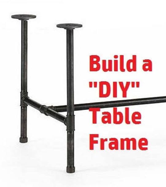 Black Pipe Table Frame Kit 3/4” X 78” long X 22” wide X 27” tall