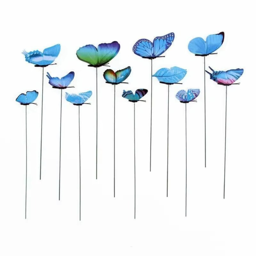 **12PCS Colorful Butterfly Garden Stakes Outdoor Yard Plant Pot Lawn Decor Decor gallery