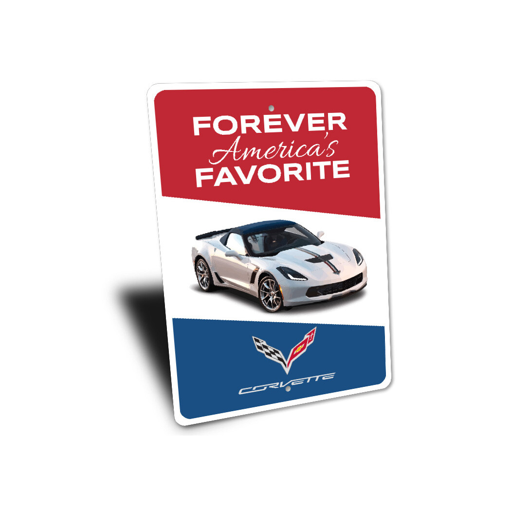 Forever Americas Favorite Chevy Corvette Decor Metal Sign gallery