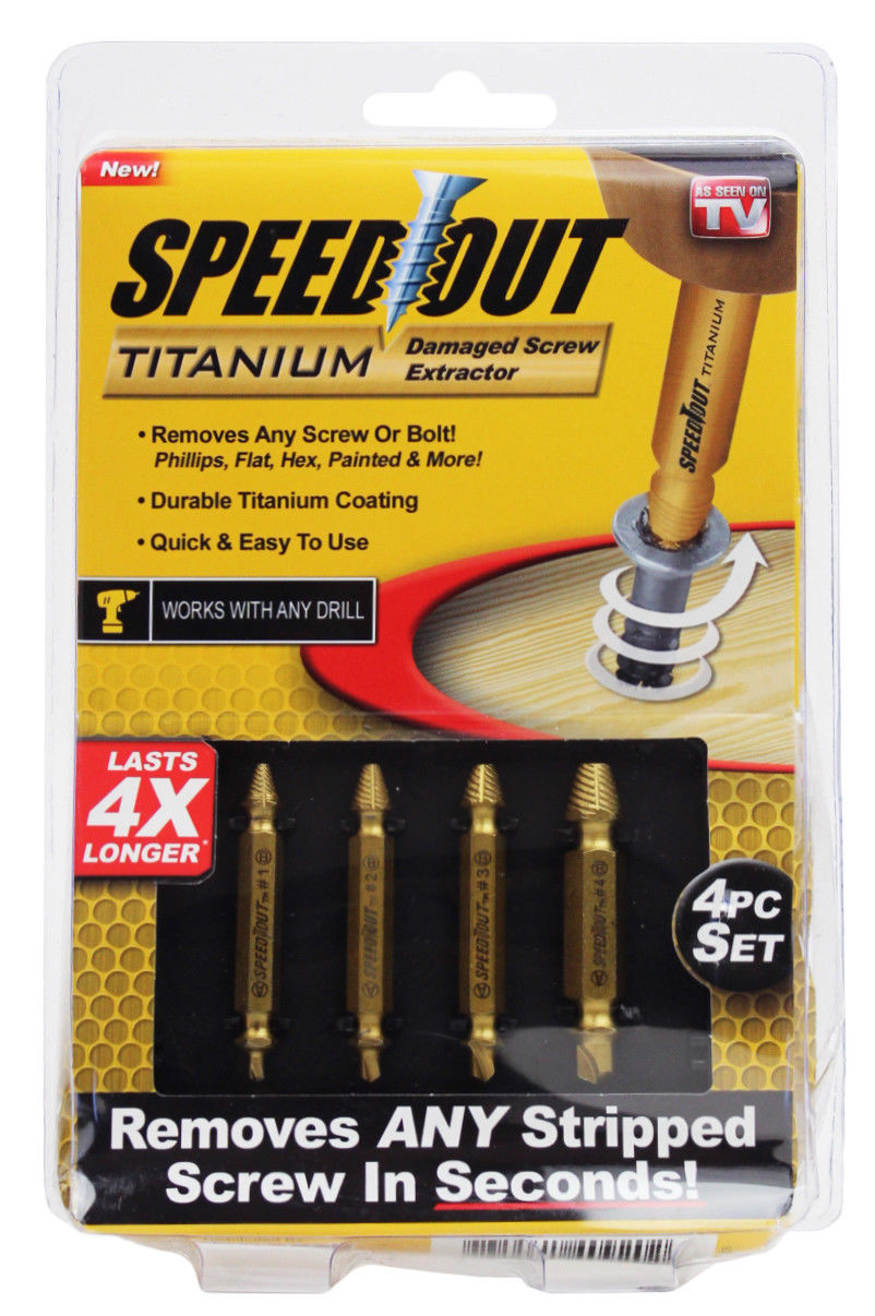 Ontel Speed Out Titanium Damaged Screw Extractor 4-piece Set works wth any Drill gallery