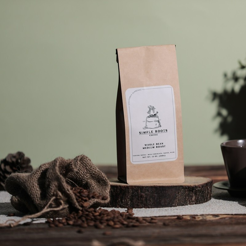 Colombian Supremo(17/18) Coffee Beans, Ground - Medium Roast, 12 oz, 2lb, 5lb gallery