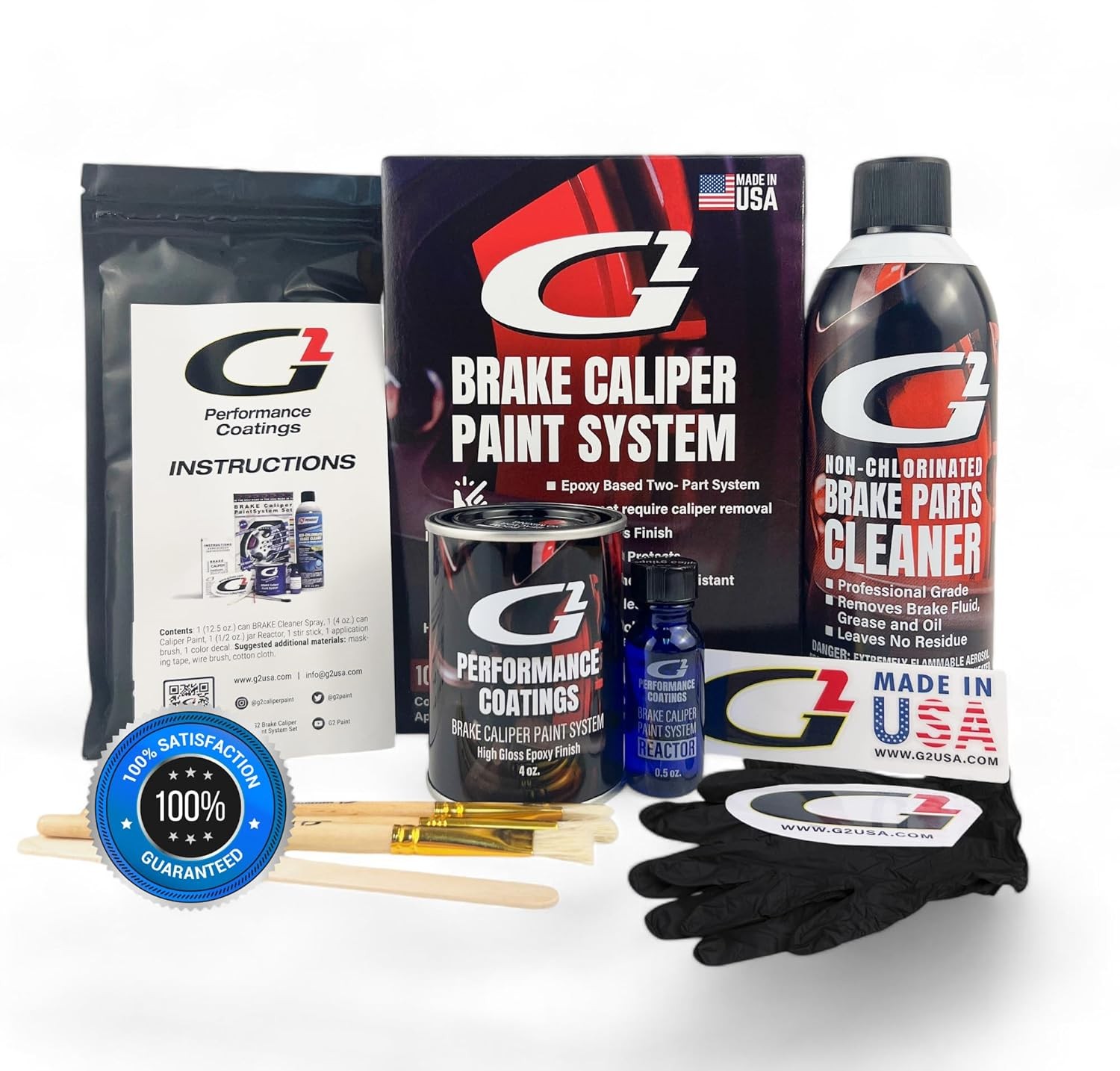 G2 High Temperature Brake Caliper Paint System Set RED G2160 - High Gloss gallery