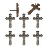 Rustic Cast Iron Cross Nails Tacks 3 x 2 inch With 1 inch Nail (Pack of 6) gallery