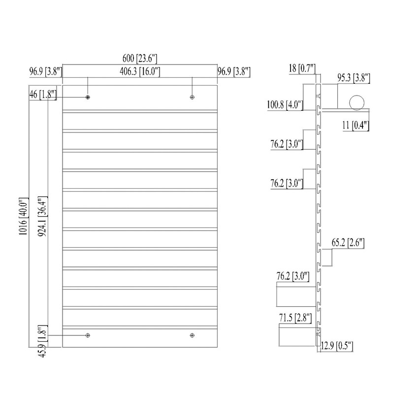 24X40" Slatwall Panel Retail Store Display Garage Office Literature Organizer gallery