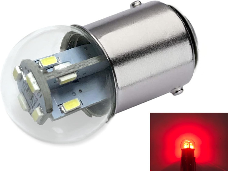 "#90 Miniature Bulb LED Replacement | 12/14 Volt AC/DC | Base Style: BA15D | Rep gallery