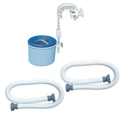 Pump Replacement Hose (2 Pack) Bundled with Deluxe Wall-Mounted Skimmer