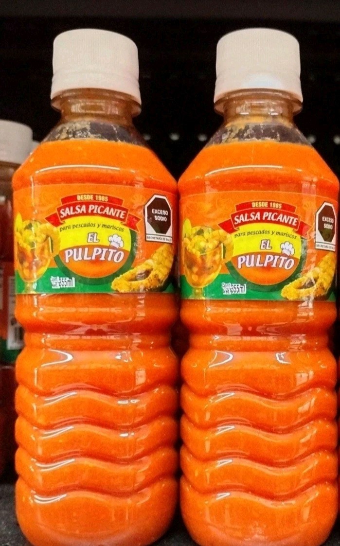 2X EL PULPITO SALSA PICANTE FOR SEAFOOD / MARISCOS - 2 BOTTLES OF 355ml EACH gallery