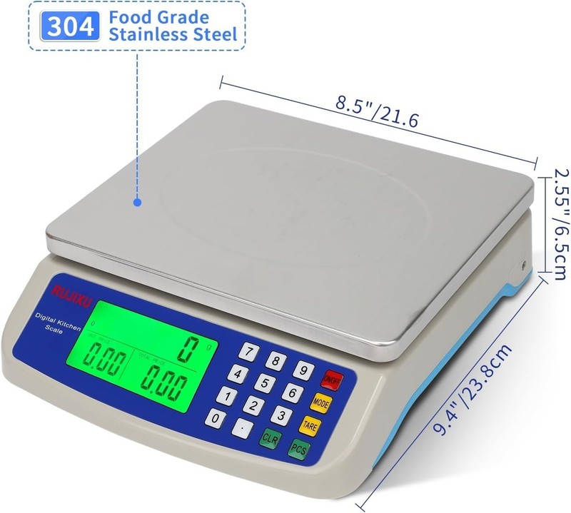 Large Digital Kitchen Scale 30KG Commercial Food Scale 66LBS for Baking Bread gallery