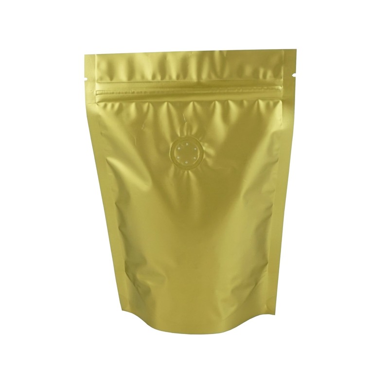 QQ Studio Coffee Pouch for Espresso Beans, Gold Single Origin Bag with Valve gallery