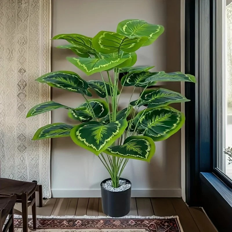 24 Leaves Giant Artificial Plant Tree Indoor Outdoor All Season Home Party Decor gallery