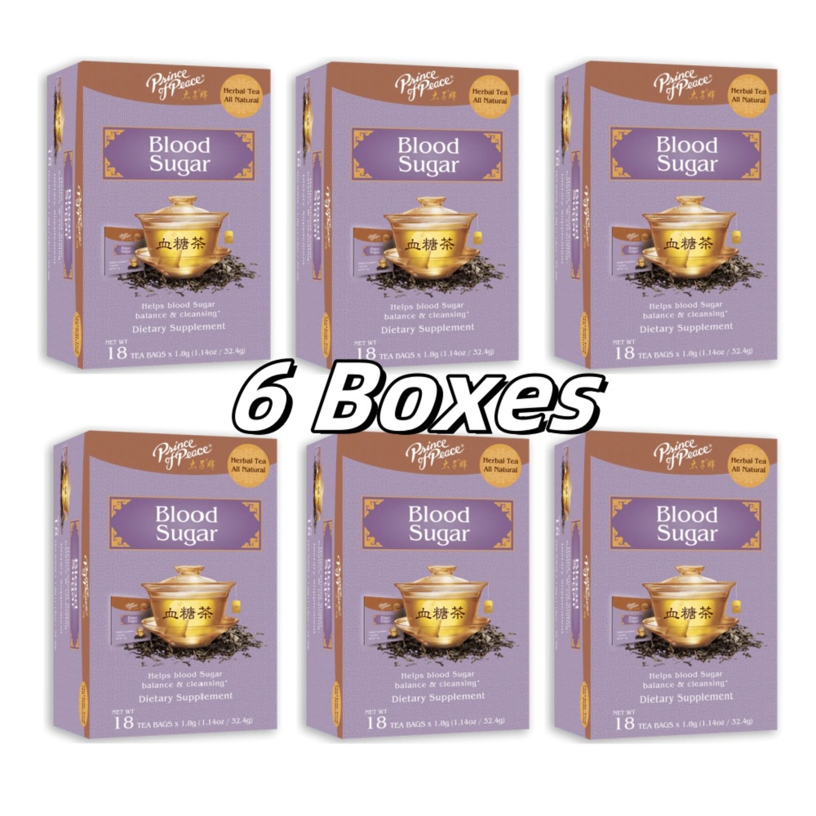 Herbal Tea Bags（6 Boxes）Supporting Blood Sugar and Blood Pressure Balance gallery