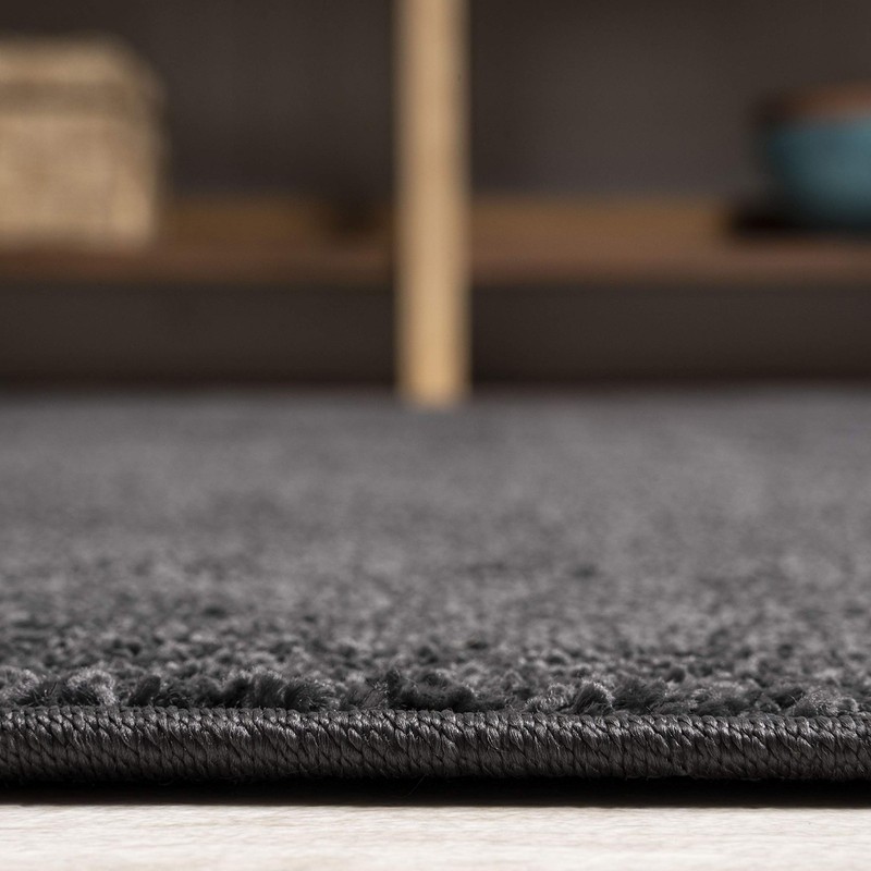 Jonathan Y Haze Solid Low-Pile Black Indoor Area Rug 5X8 gallery