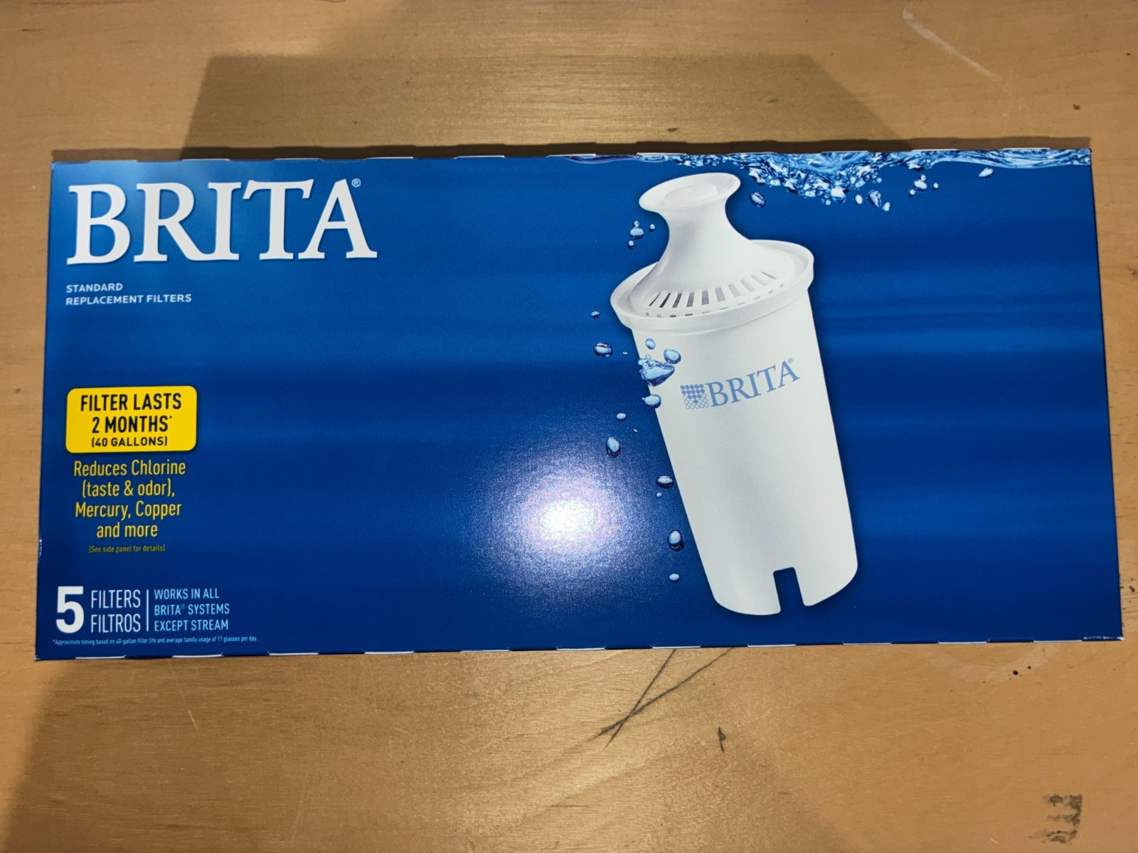 Brita Standard Replacement Water Filters Last 2 Months 5 Pk Sealed gallery