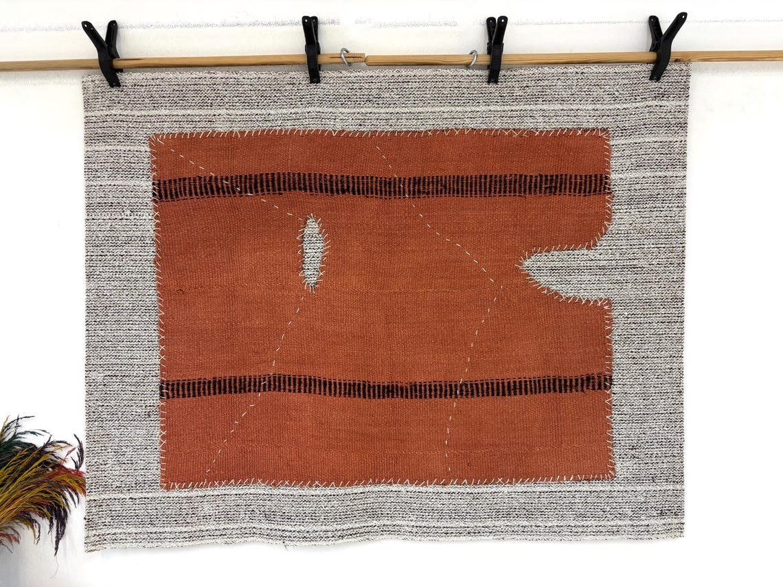 Handmade Wall Hanging Rug Woven Tapestry (3'4x4'4 ft) gallery
